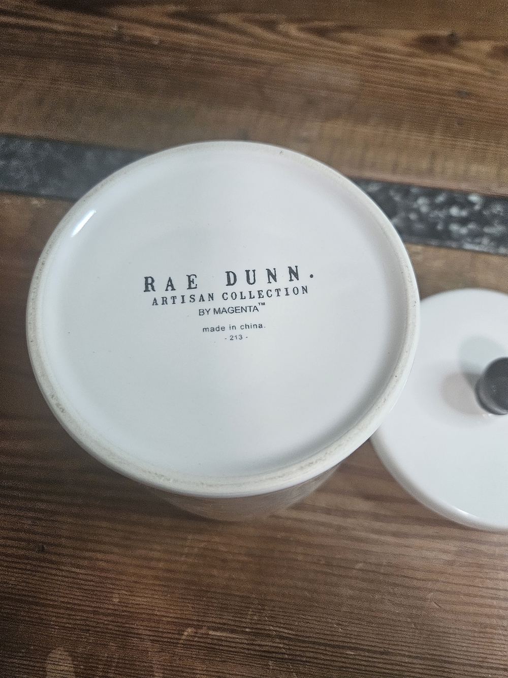 Rae Dunn White Ceramic 'THINGS' Canister with Lid - Picture 4 of 9